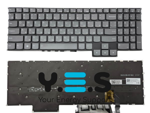 Клавіатура Lenovo Legion 5 15ARH7/15ARH7H/15IAH7/15IAH7H/15ITH6H, Gray RU, RGB, Original