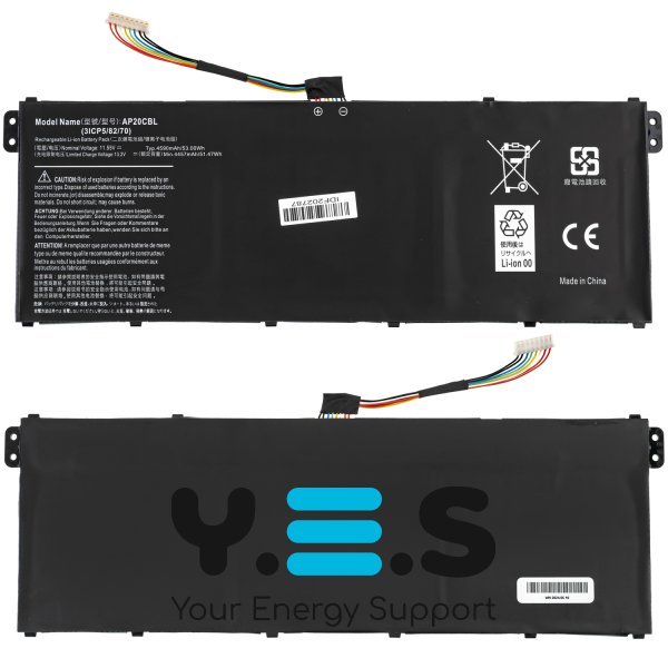 Акумулятор для ноутбука Acer AP20CBL Aspire A515-45/A515-56 11.55V 4590mAh 53Wh чорний