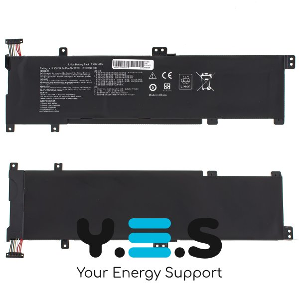 Акумулятор для ноутбука ASUS B31N1429 K501LX/K501LB/K501UX/K501UB 11.4V 3400mAh 39Wh Black