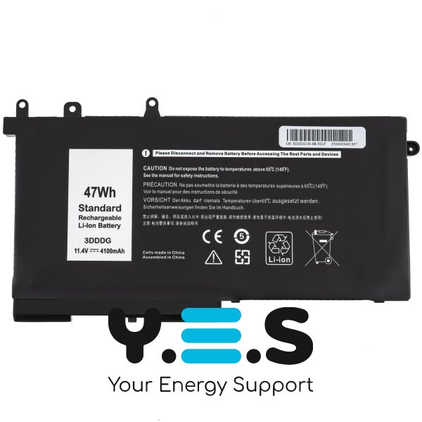 Акумулятор для ноутбука Dell 93FTF (Latitude 5480, 5580) 11.4V 4100mAh, чорний