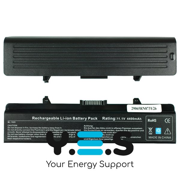Акумулятор для ноутбука Dell RN873 Inspiron 1440/1525/1526/1545/1546/17/1750 Vostro 500 11.1V 4400mAh чорний