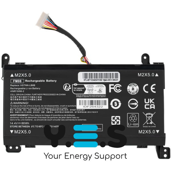 Акумулятор для ноутбука HP FM08 12pin (Omen 17-AN000 series) 14.6V 6300mAh чорний