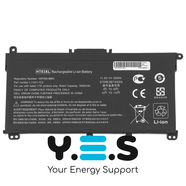 Акумулятор для ноутбука HP HT03XL Pavilion 14-CE/15-DA/15-CW/17-CA 11.4V 3400mAh 39Wh Black