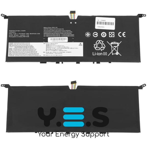 Акумулятор для ноутбука Lenovo L17C4PE1 (Yoga S730-13IWL) 15.36V 2735mAh 42Wh, чорний