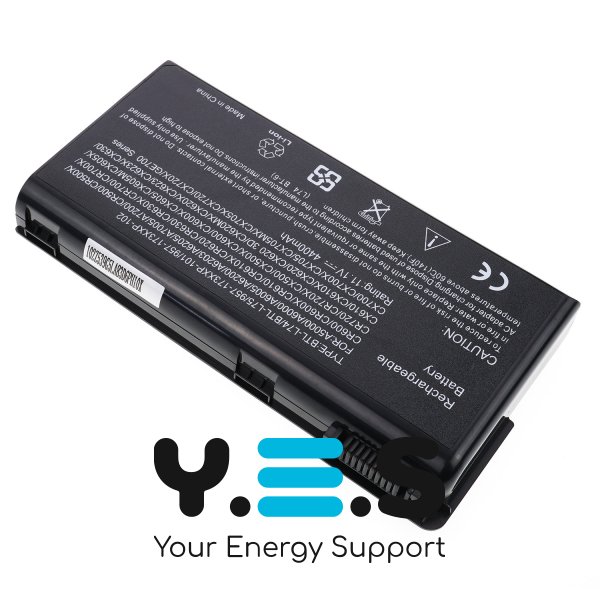 Акумулятор для ноутбука MSI BTY-L74 для CR500/CR600/CR610/CX600/CR620/CX700/CR700/A5000/A6000 11.1V 4400mAh чорний