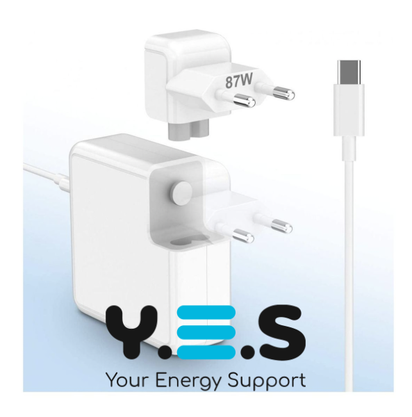 Блок живлення USB‑C 87W для MacBook Pro 13–15" (2016–2022) та MacBook Air (2018–2024)