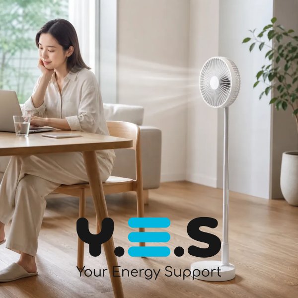USB настільний вентилятор E-Dream 20 см, акумулятор 7200mAh, для дому та офісу