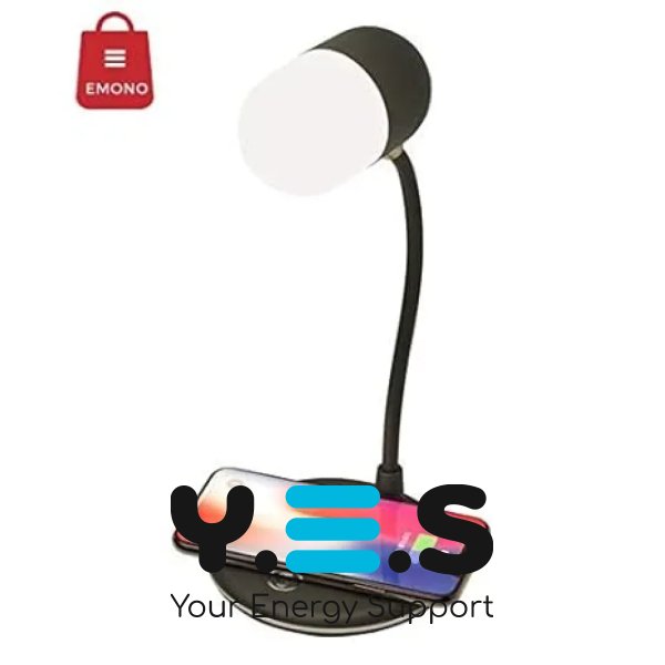Настільна LED-лампа MD-088 з бездротовою зарядкою та Bluetooth-колонкою (динамік для телефону)