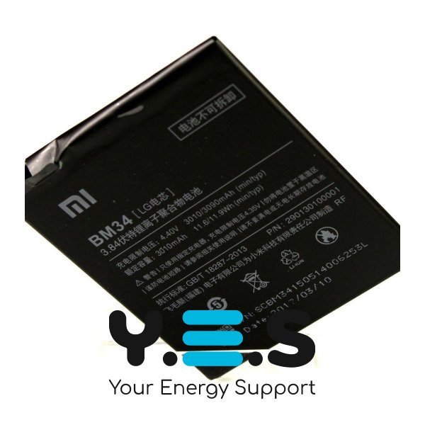 Акумулятор Xiaomi BM34 3090 mAh для Mi Note Pro