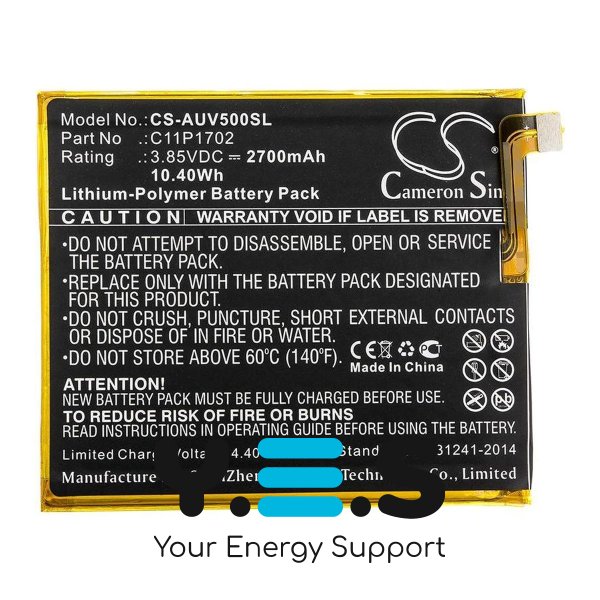 Акумулятор Asus C11P1702 2700 mAh для ZenFone V Live V500KL (Cameron Sino CS-AUV500SL)
