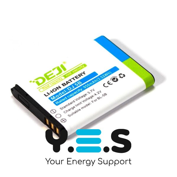 Акумулятор DEJI Nokia BL-5B для 3220 5070 5300 5500 6120, 950 mAh