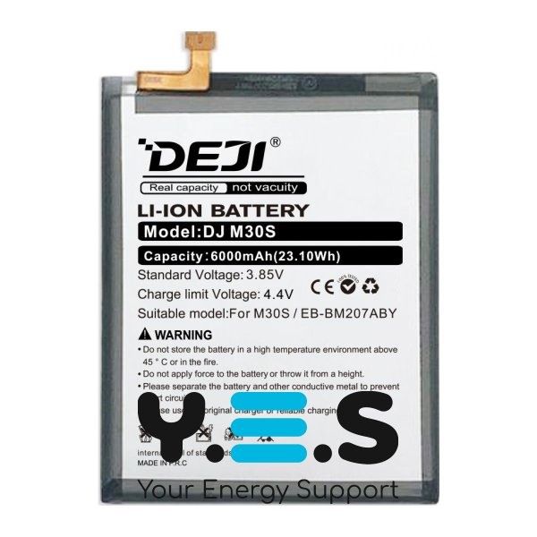 Акумулятор DEJI EB-BM207ABY для Samsung Galaxy M30s SM-M307F/DS, 6000 мА·год
