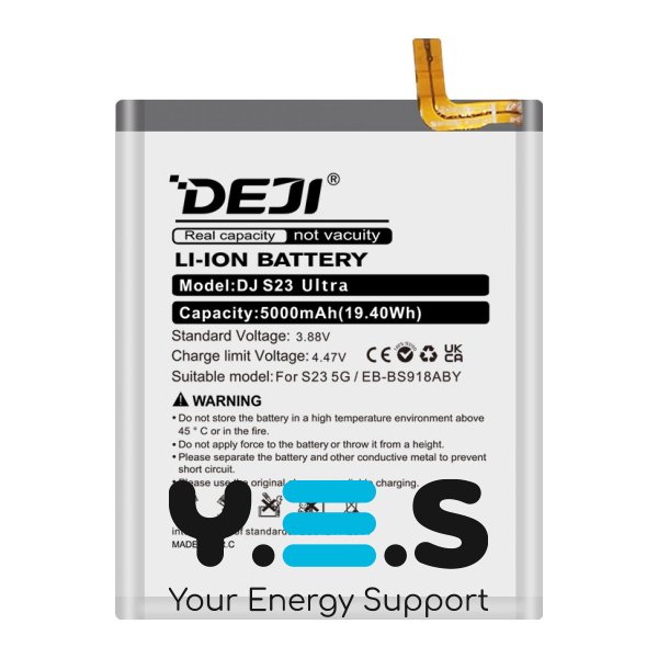 Акумулятор DEJI EB-BS918ABY для Samsung Galaxy S23 Ultra SM-S918, 5000 мА·год