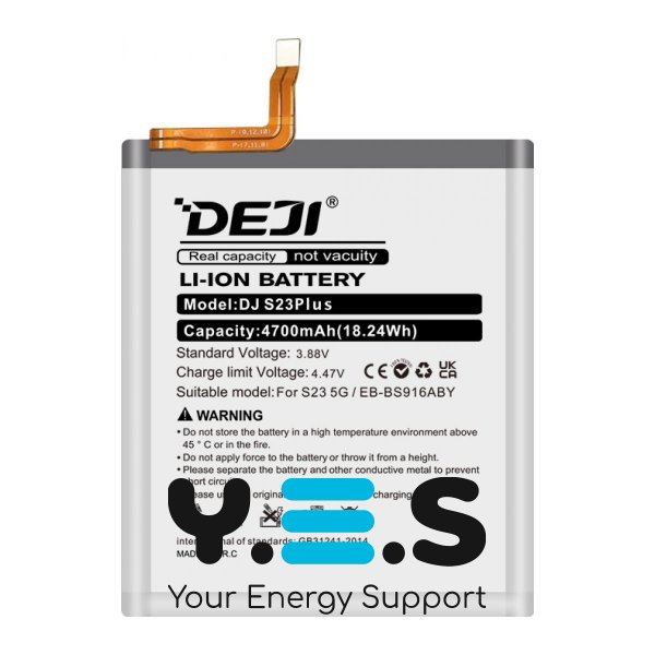 Акумулятор DEJI EB-BS916ABY для Samsung Galaxy S23 Plus SM-S916, 5000 mAh