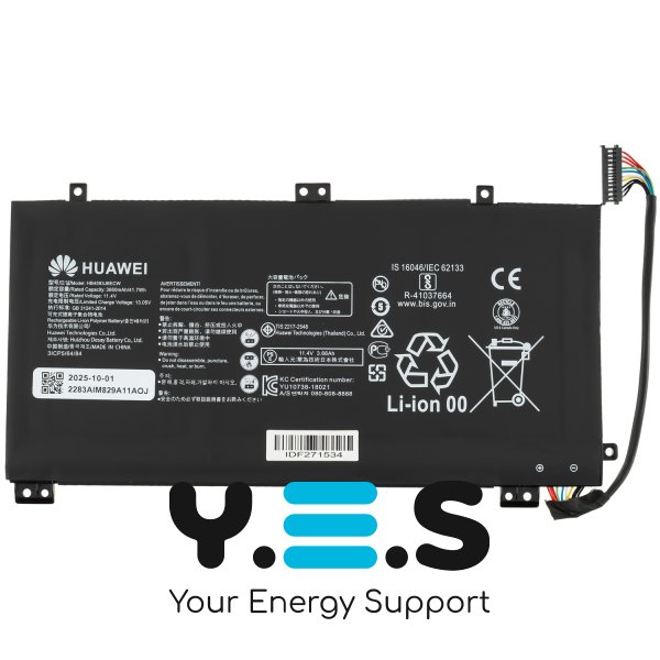 Батарея для ноутбука Huawei HB4593J6ECW MateBook 13 (2019, 2020) 11.4V 3660mAh Black Original