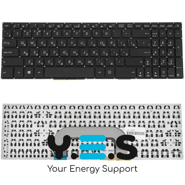 Клавіатура для ноутбука ASUS X705 series, RU-розкладка, чорна, без рамки