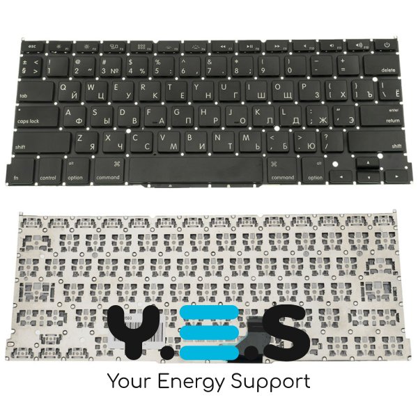 Клавіатура для ноутбука Apple MacBook Pro Retina A1502 (2013–2015), RUS, чорна, малий Enter