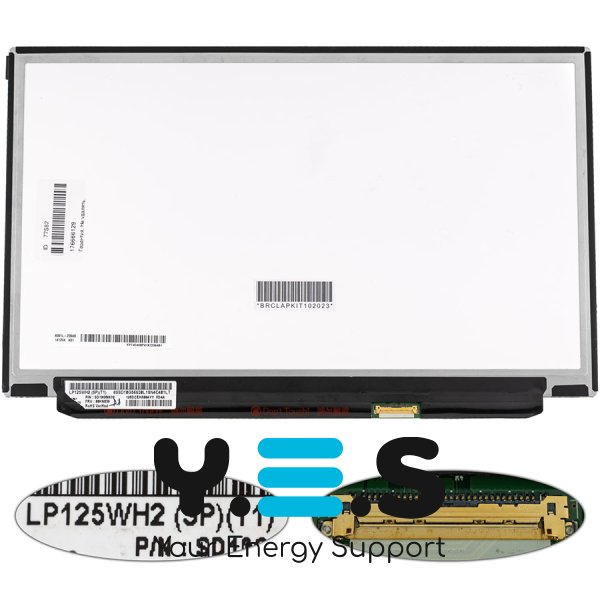 Матриця 12.5" LP125WH2-SPT1 IPS eDP 30pin 1366×768 LED Slim матова, розʼєм справа знизу (renew)