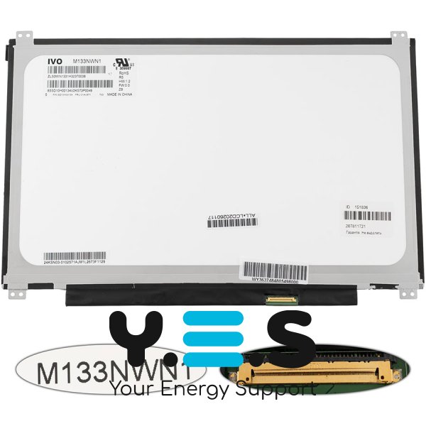Матриця 13.3" M133NWN1 R5 1366×768 eDP 30pin LED Slim матова, роз’єм справа знизу (renew)