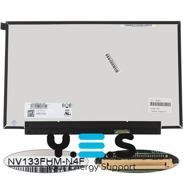 Матриця 13.3" NV133FHM-N4F IPS FHD 1920×1080 eDP 30pin LED Slim матова, роз’єм справа знизу