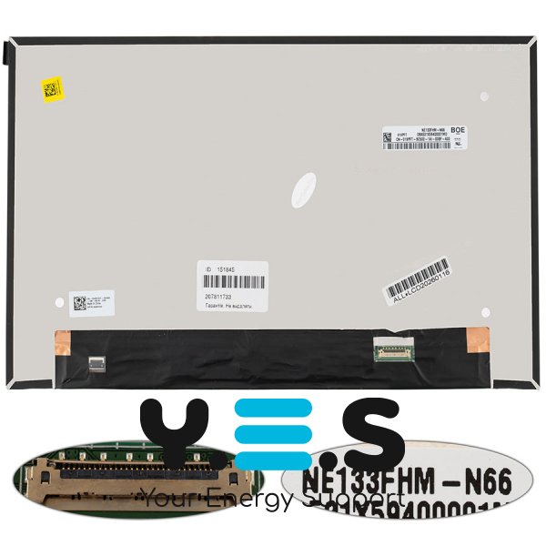 Матриця 13.3" NE133FHM-N66 FHD 1920×1080 eDP 30pin LED Slim матова, роз’єм справа (renew)