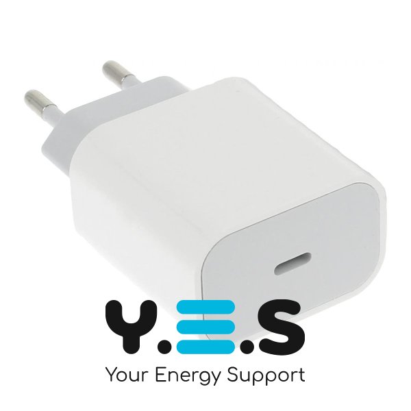 Мережевий USB‑C адаптер живлення 20W/25W для зарядки телефонів і планшетів