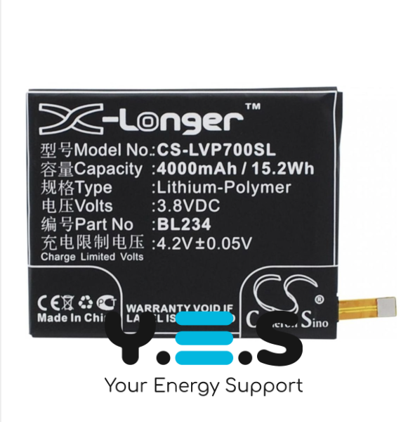 Акумулятор Lenovo BL234 (X-Longer CS-LVP700SL) 4000 mAh для смартфона