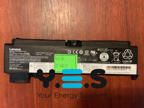 Акумулятор Lenovo SB10J79003 для ThinkPad T460S T470S, знос 48% Original