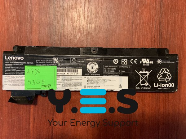 Акумулятор LENOVO SB10J79002, знос 27%, для ThinkPad T460S T470S Original (5303)