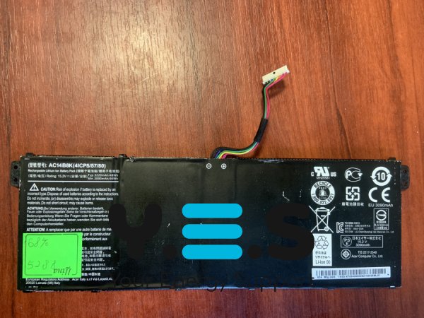 Акумулятор ACER AC14B8K, знос 68% для Nitro 5/Aspire V3-371/E3-111/112/112M/ES1-111/E5-731/771/ES1-511/711/V3-331/371 Original