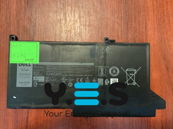 Акумулятор DELL DJ1J0, знос 77%, для Latitude 7280/7290/7380/7390/7480/7490, E7280/E7290/E7380/E7480 Original (5276)