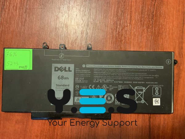 Акумулятор DELL GJKNX, знос 76% для Latitude E5580/E5480/E5280/5580/5480/M3520/M3530/Dell 15 3530 (B5243) Original
