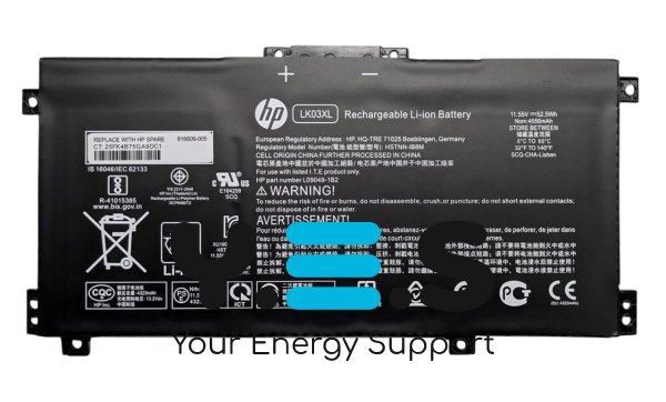 Акумулятор LK03XL для ноутбуків HP Envy x360 15-BP/15-BQ/15-CN/15-CR, 17-AE/17-CE/17-BW