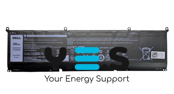 Акумулятор Dell 69KF2 11.4V 86Wh для XPS 9500, Alienware M15/M17