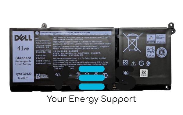 Акумулятор Dell G91J0 для Inspiron 15 5310/5415/5418/5510/5515/5518 (серія)