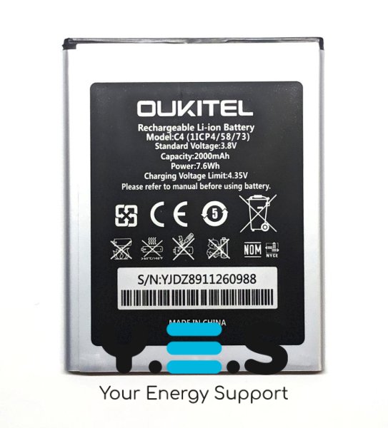 Батарея аккумулятор акб Oukitel C4 1ICP4/58/73 2000mAh