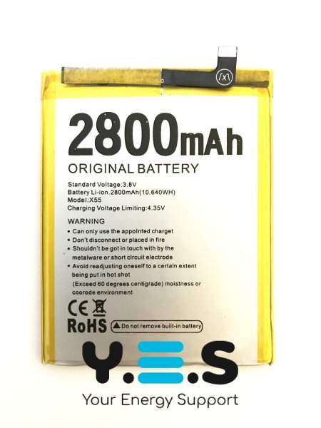 Акумулятор для Doogee X55 (заміна батареї, Li‑ion)