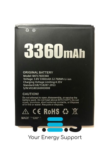 Акумуляторна батарея DOOGEE X10 BAT17603360 (заміна/запчастина)