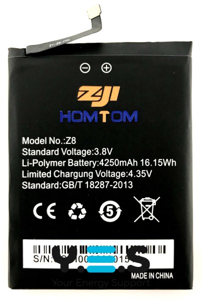 Акумуляторна батарея для HomTom Zoji Z8 (заміна/запасна)
