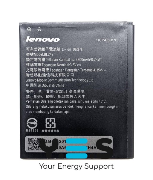 Акумулятор BL242 для Lenovo K3, A2020 Vibe C — батарея для смартфона