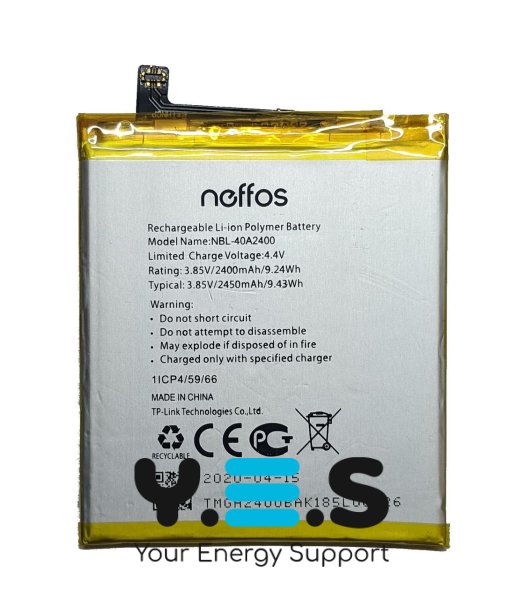 Акумулятор NBL-40A2400 (TP804A) для TP‑Link Neffos Y5s, 2400 мА·год