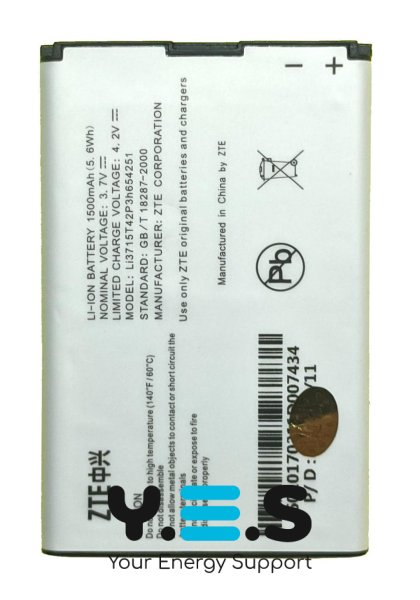 Акумулятор ZTE Li3715T42P3h65251 для Wi‑Fi роутерів ZTE A6, AC30, MF30, MF60, MF61, MF73