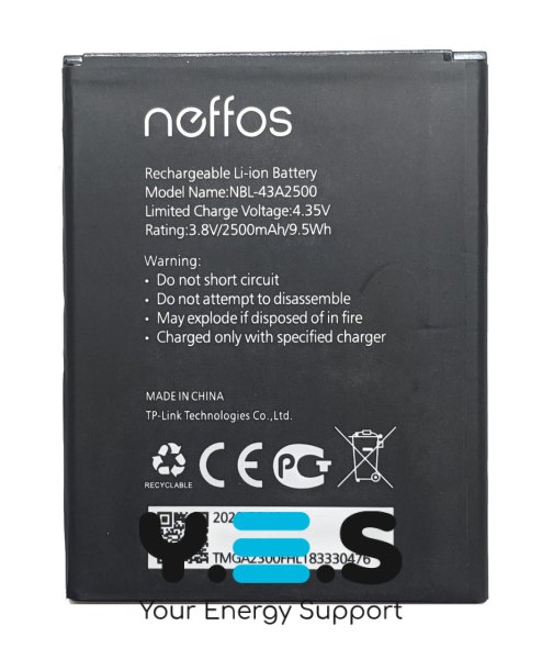 Акумулятор для TP-Link Neffos C7s (TP7051A) NBL-43A2500/NBL-43B2500, 2500 мА·год