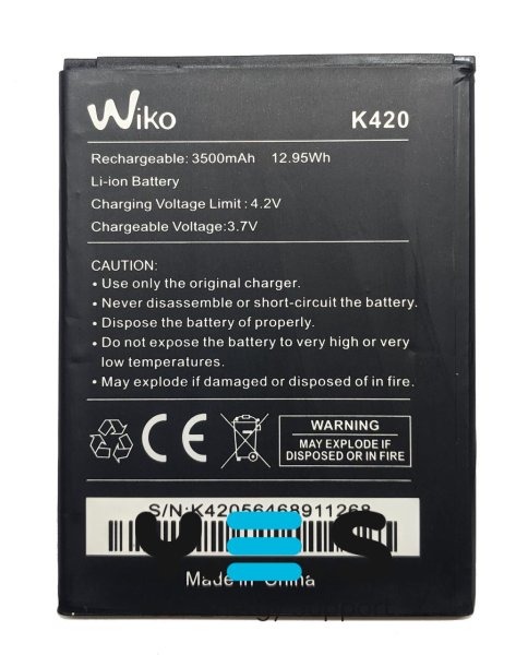 Акумуляторна батарея для Wiko K420 (заміна, високоякісний елемент)