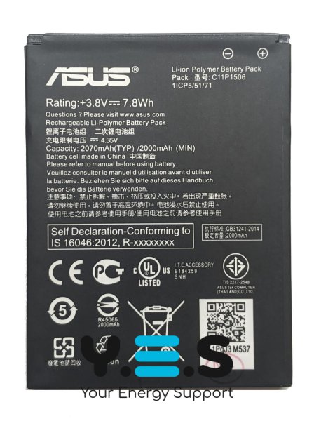 Акумулятор C11P1506 для Asus Zenfone Go G500TG / ZC500TG / Z00VD