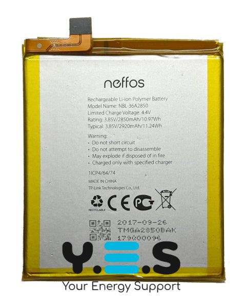 Акумулятор TP-Link Neffos NBL-36A2850 2850 мА·год для смартфонів Neffos