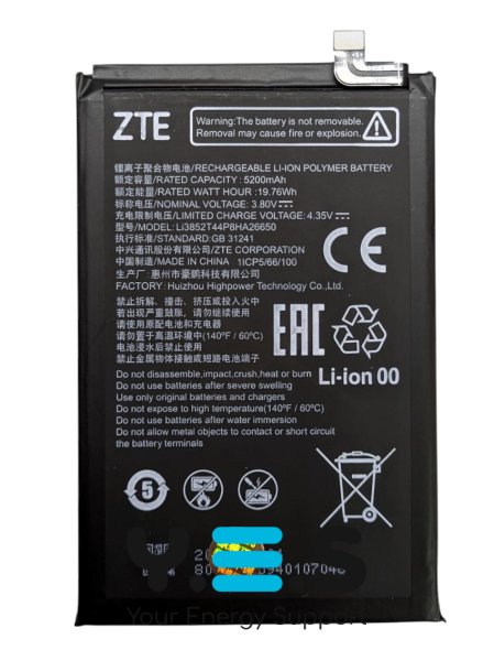 Акумулятор Li3852T44P8HA26650 для ZTE V40 Vita / V50 Vita