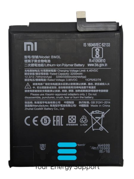 Оригинальный аккумулятор BM3L для Xiaomi Mi 9 Mi9 M1902F1G 3300 мач