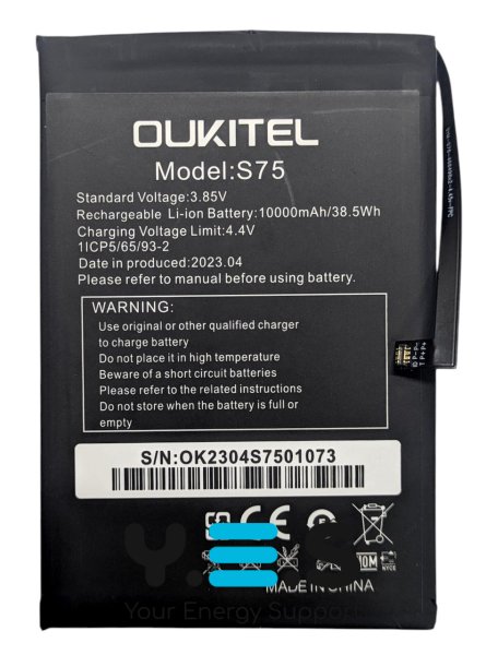 Акумулятор (батарея) для Oukitel WP6 / S75 — сумісний, на заміну