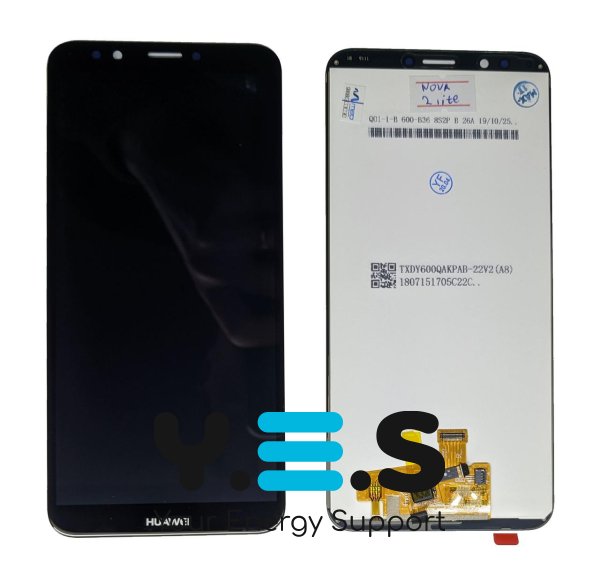Дисплей для Huawei Y7 2018 / Nova 2 Lite / Y7 Prime з чорним тачскріном
